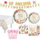Floral Baby Tableware Kit for 8 Guests